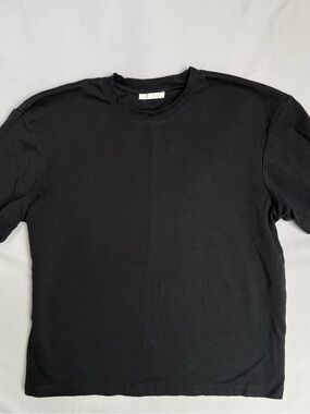 Zara Men's Black Short Sleeve Crewneck Tee